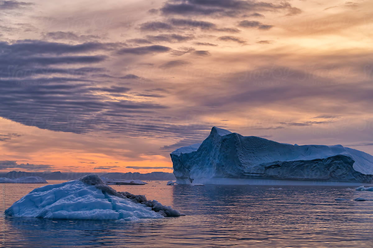 Midnight Sun In Ilulissat