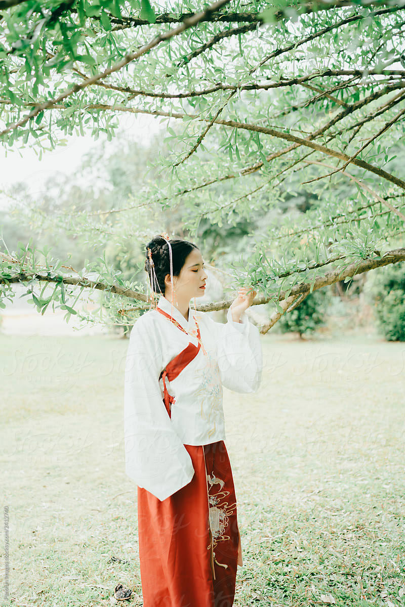 portrait of woman in Han Chinese clothing