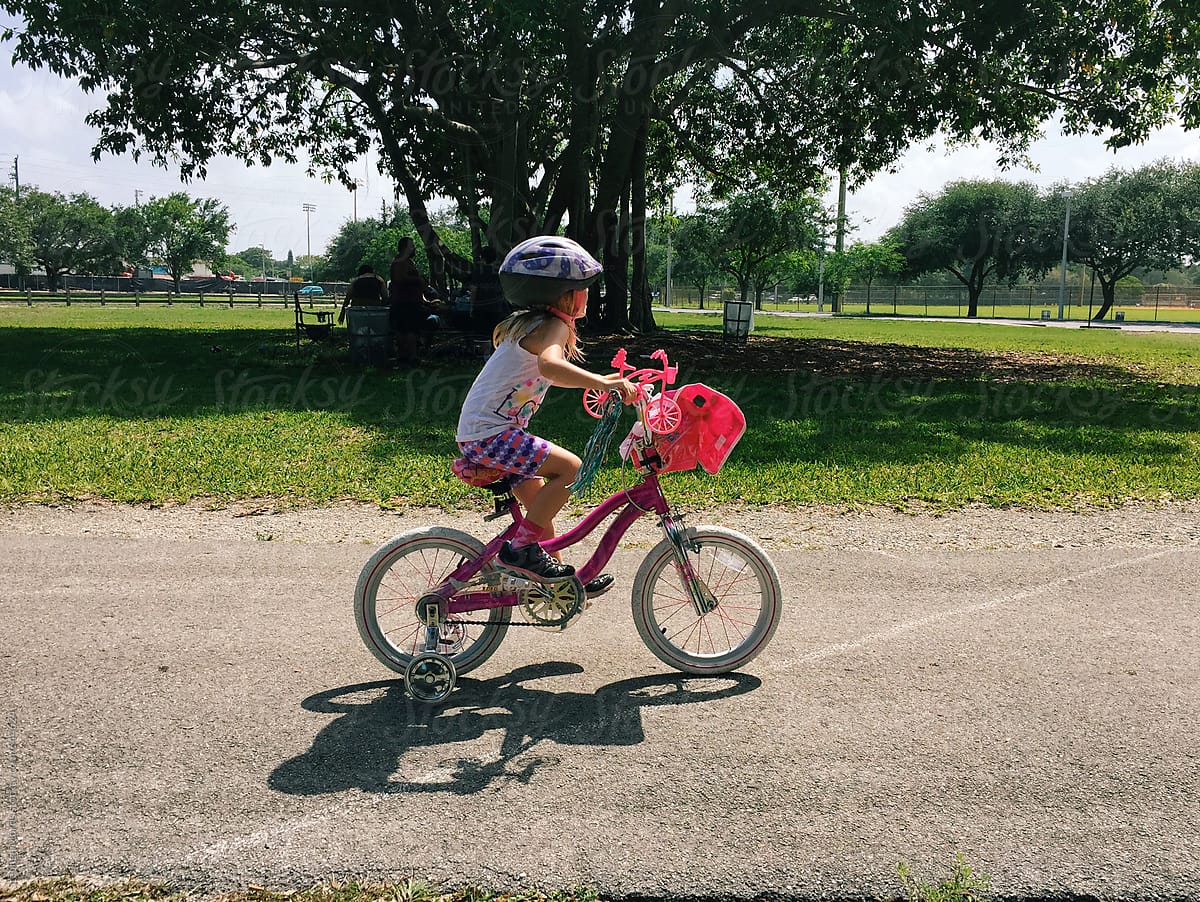 Little Girl Riding Bike