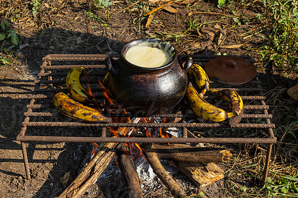 Ingredients In A Mexican Comal With Fire by Stocksy Contributor