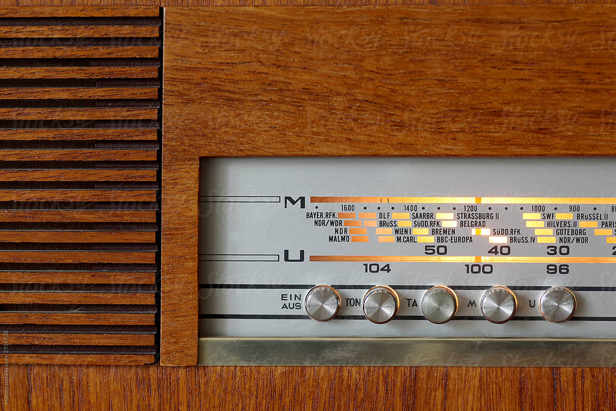 Vintage teak radio from the sixties