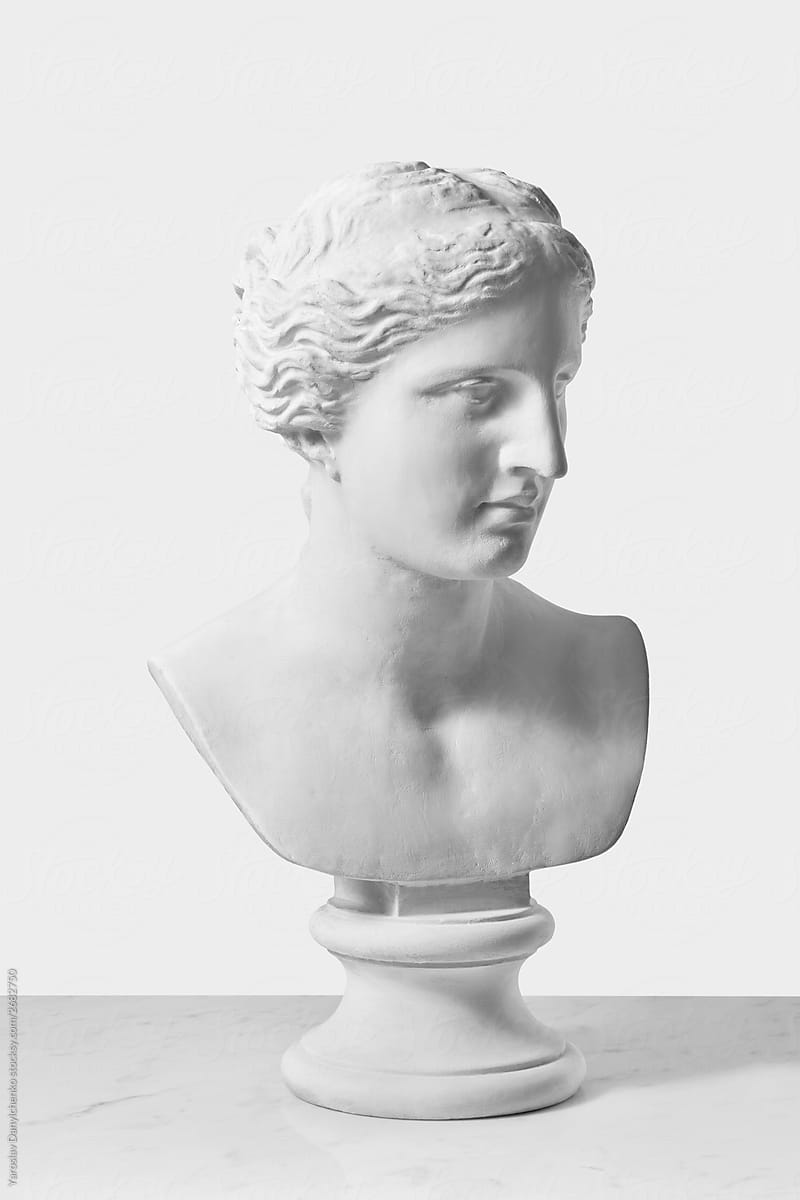 Statue plaster of Venus head.