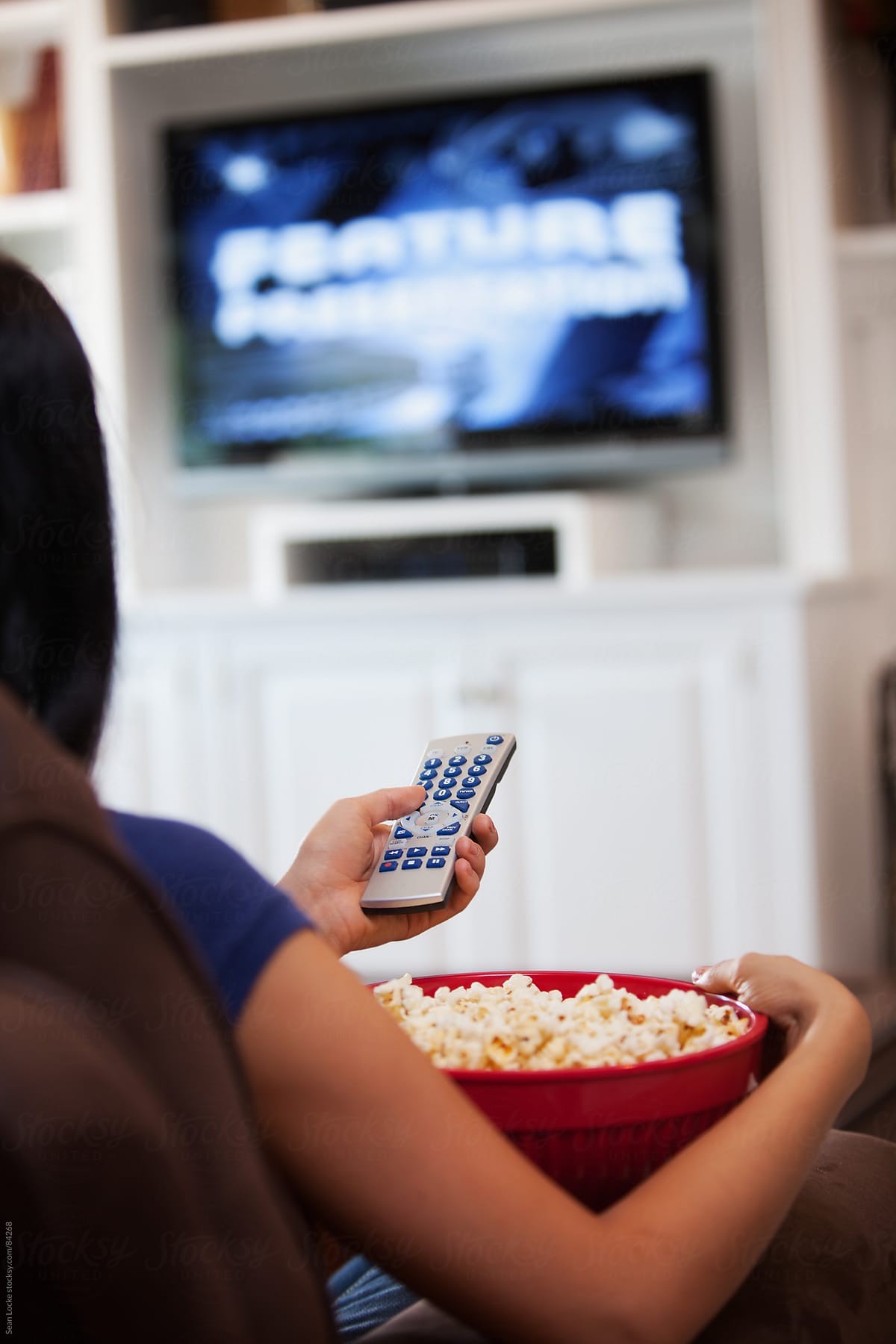 Television: Woman Ready To Watch Movie on Television