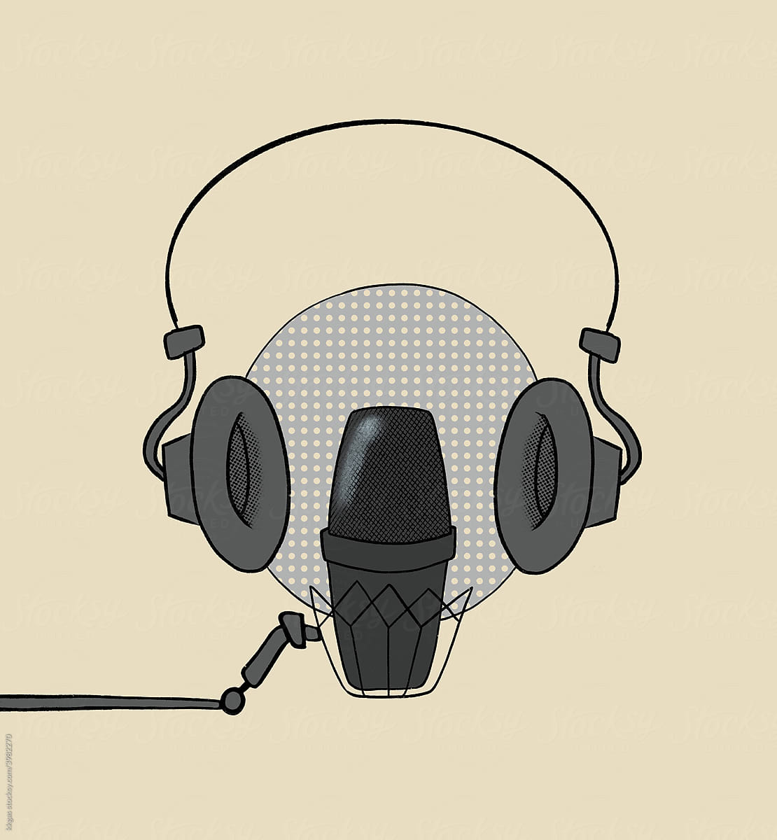 Podcast concept illustration