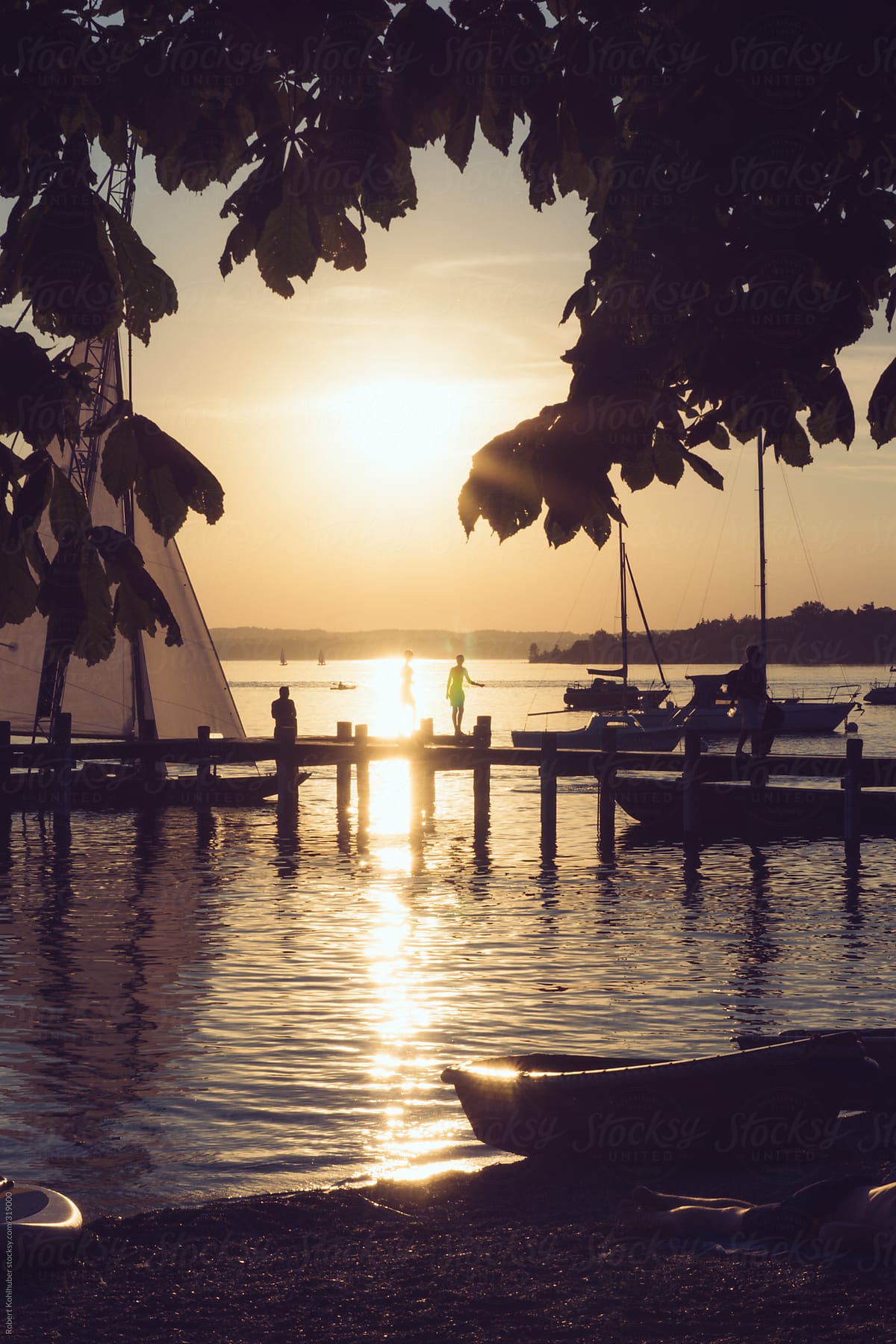Sunset At Lake By Robert Kohlhuber