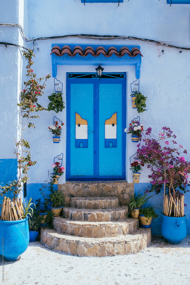 Entrance door of a house in Morocco