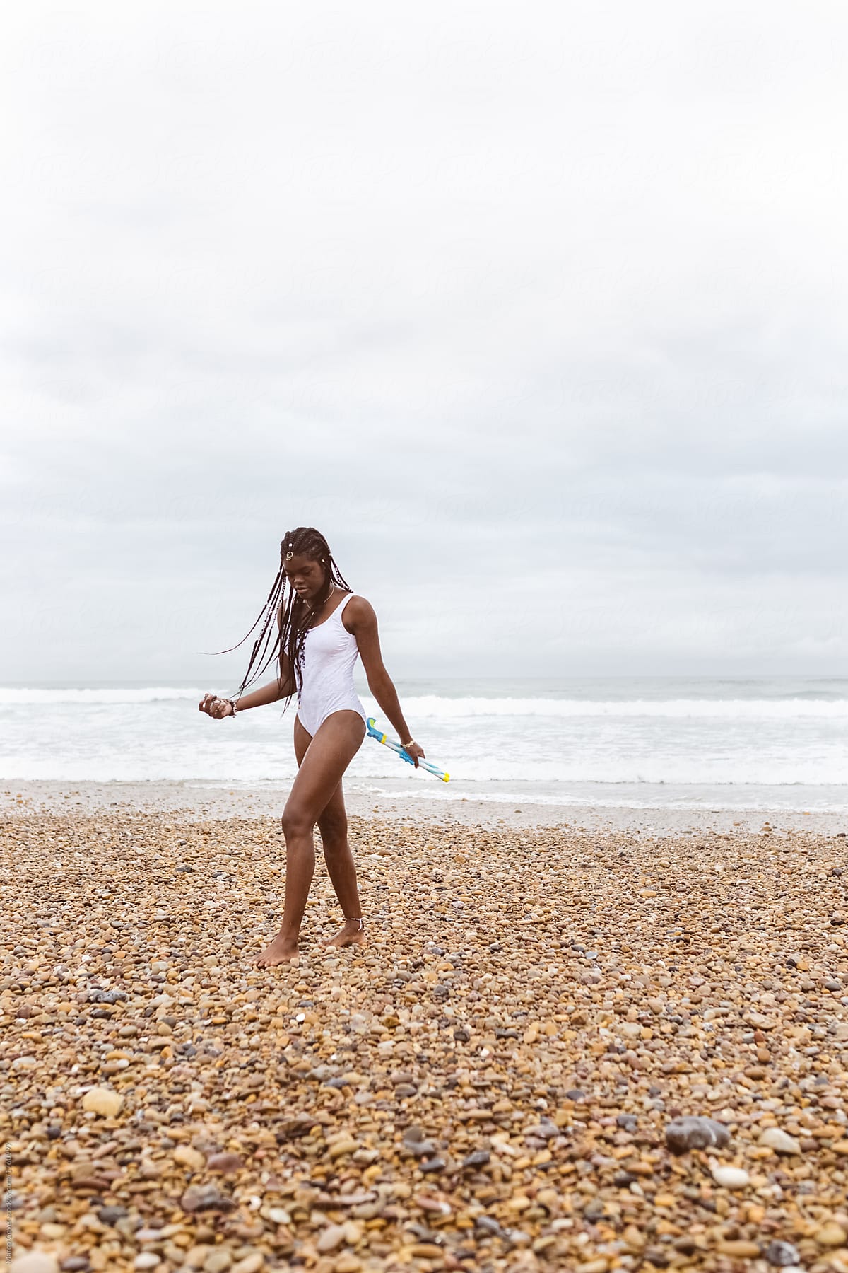 Beautiful Black Woman On The Beach Del Colaborador De Stocksy Marco Govel Stocksy 