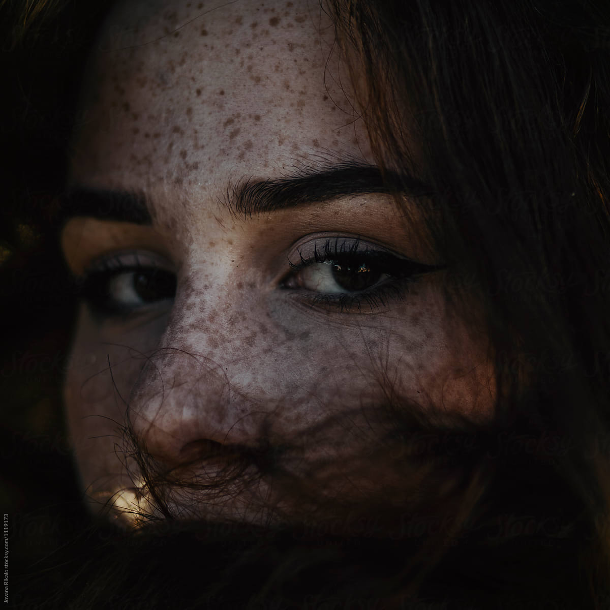 Artistic Portrait Of A Young Woman With Freckles By Stocksy Contributor Jovana Rikalo Stocksy 