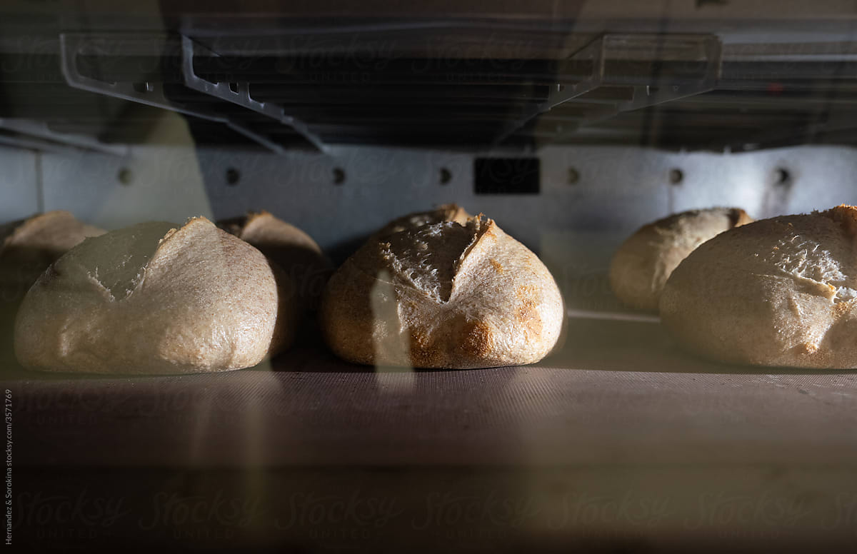Bread Baking At Oven