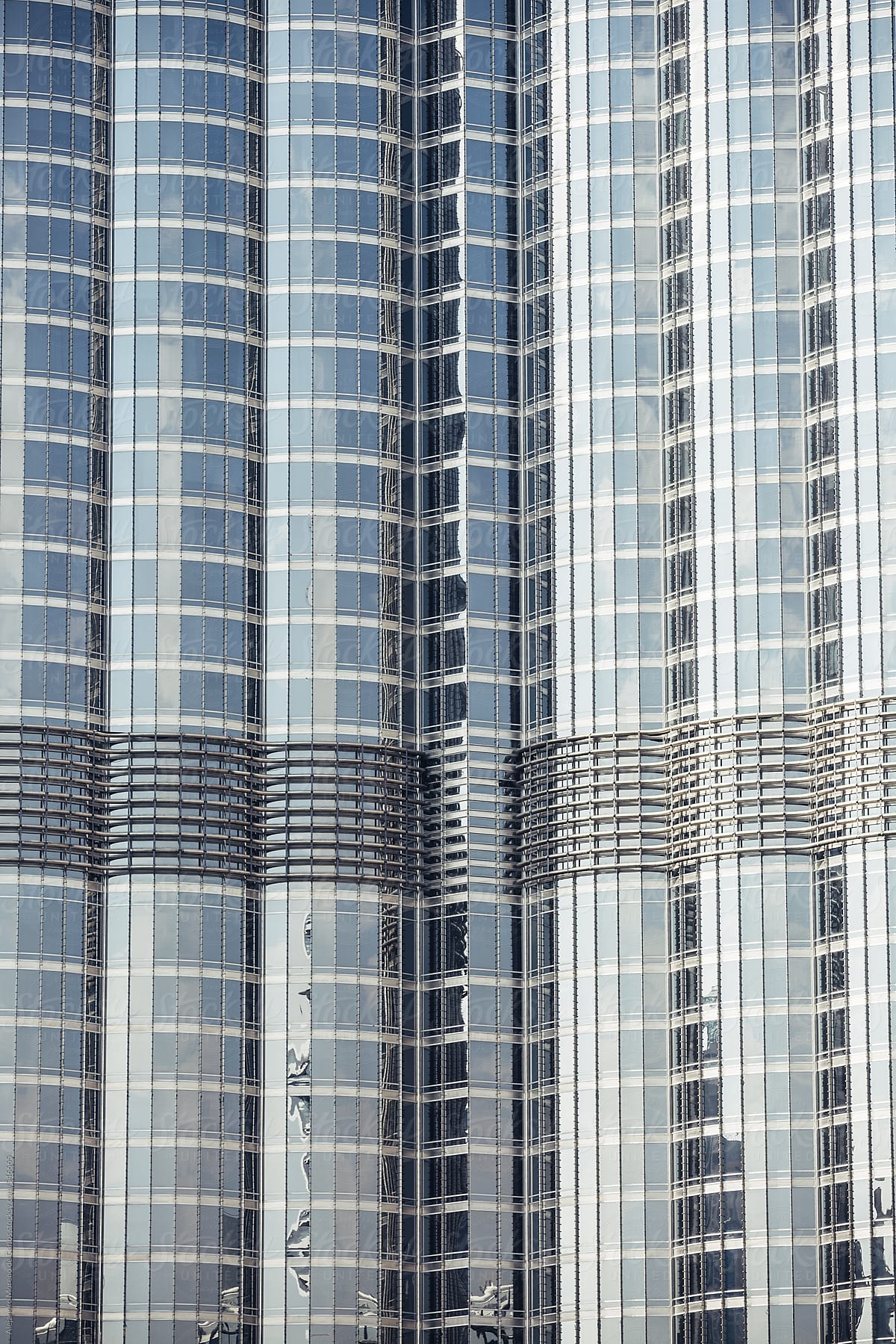 City pattern - Modern building texture. Dubai, United Arab Emirates
