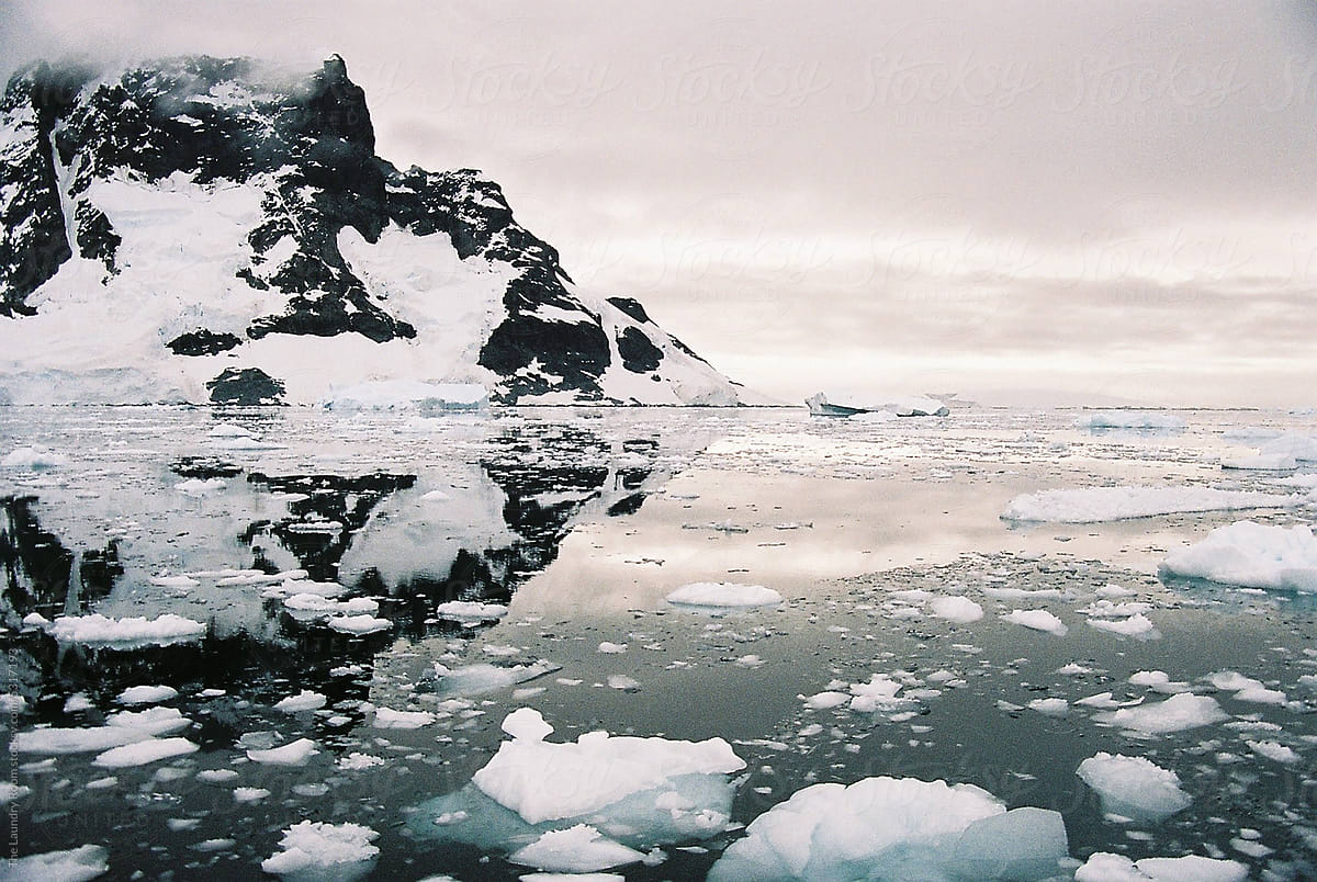 The Lemaire Channel, Antarctica, Melting ice  shot on 35mm film