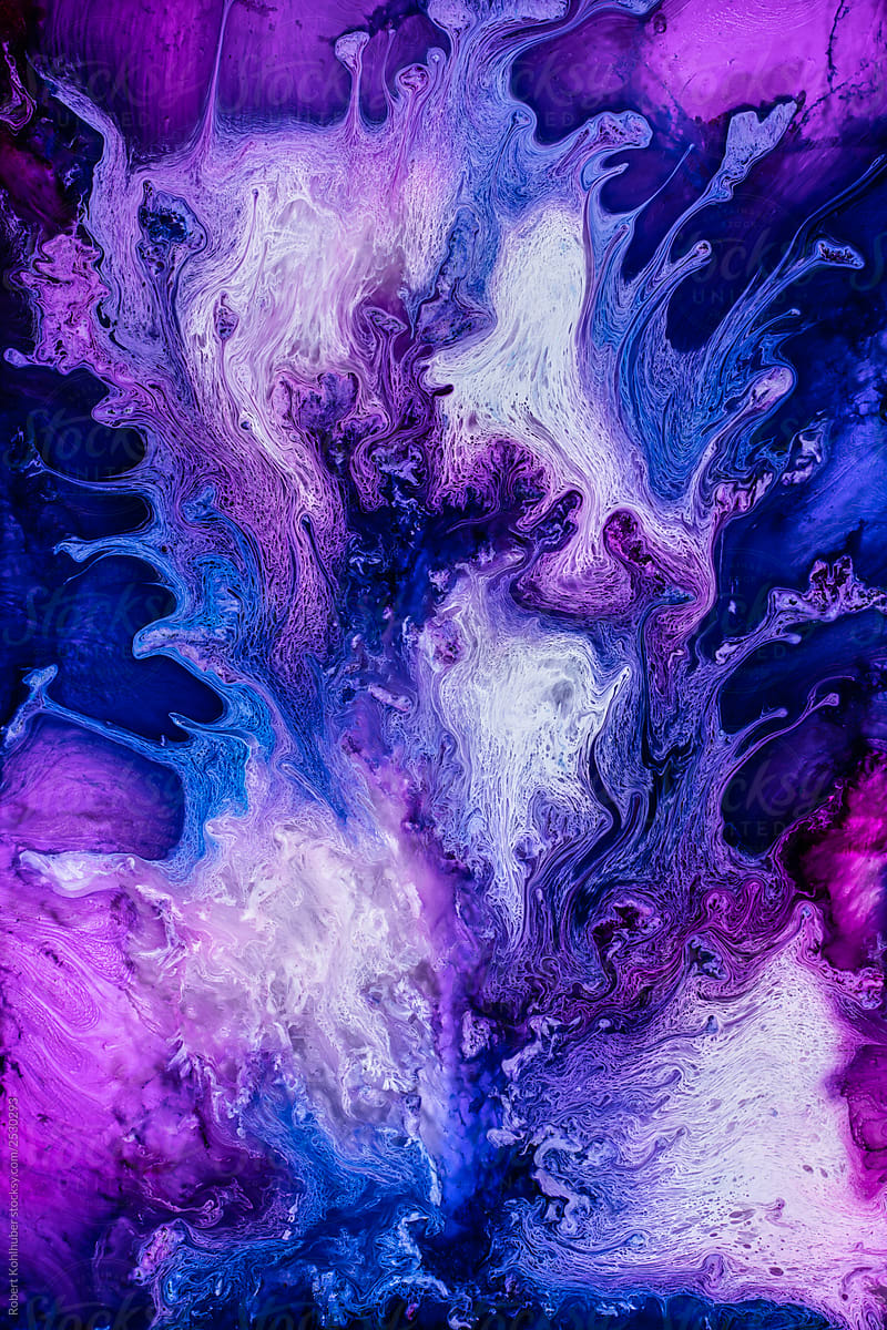 Swirly Galaxy Abstract Liquid Background