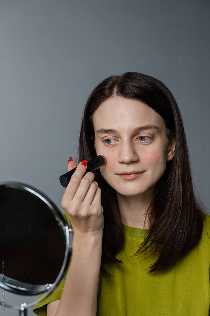 Make-up routine at home