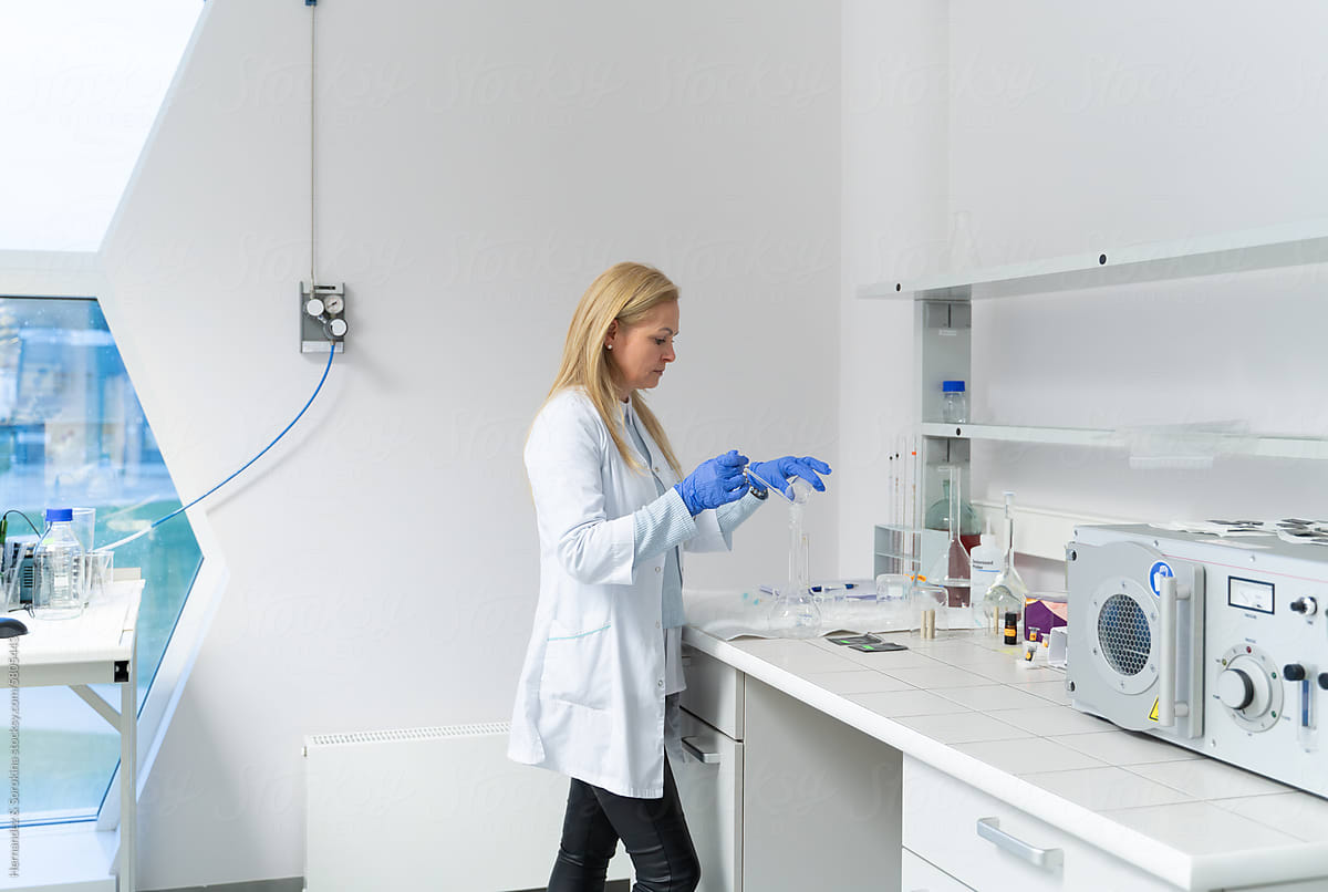 Researcher Working In The Lab