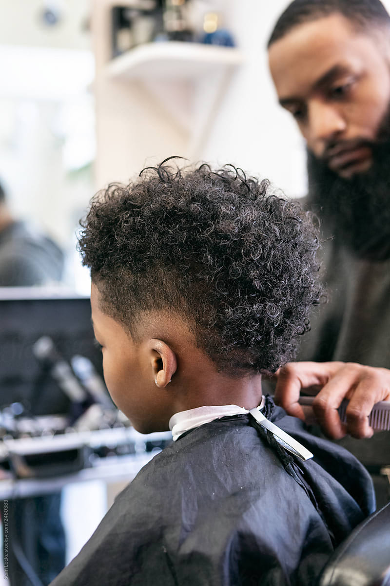 Barber: Young Man Getting A Haircut