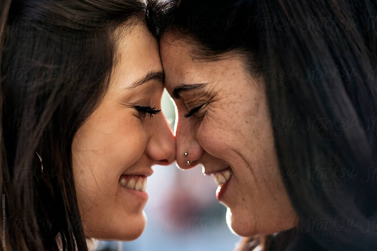 Lesbian Couple In The Intimate Moment By Stocksy Contributor Santi Nuñez Stocksy