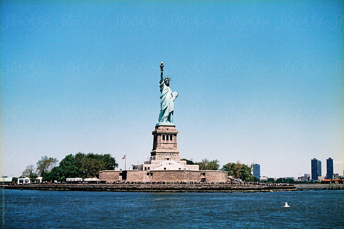 Statue of Liberty since the bay, 35mm