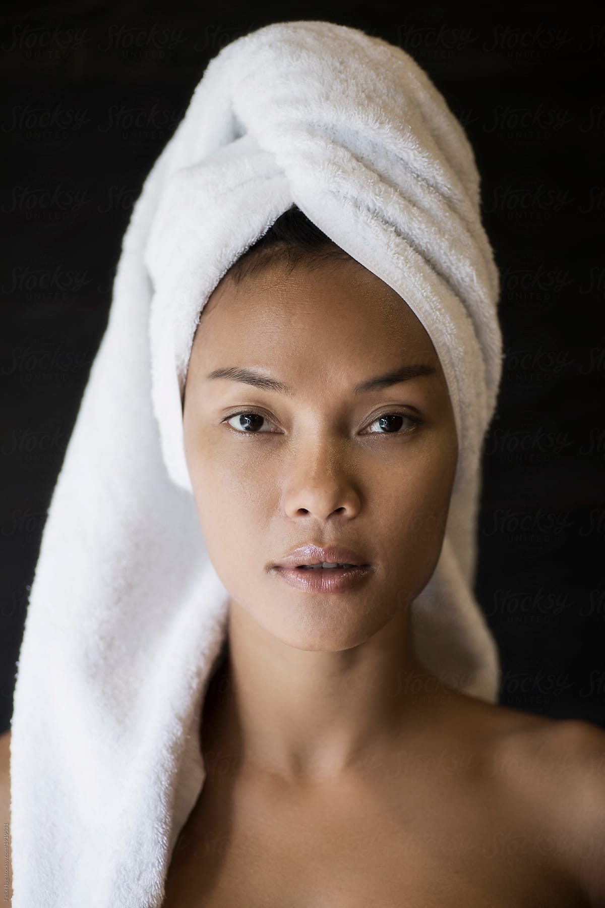 Beauty Image Of An Asian Woman Wearing A White Towel In A Balinese Spa By Stocksy Contributor