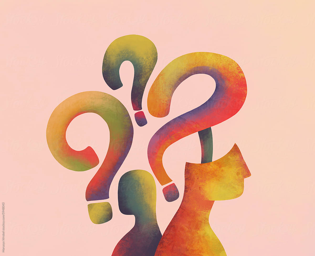 Colorful People With Question Marks