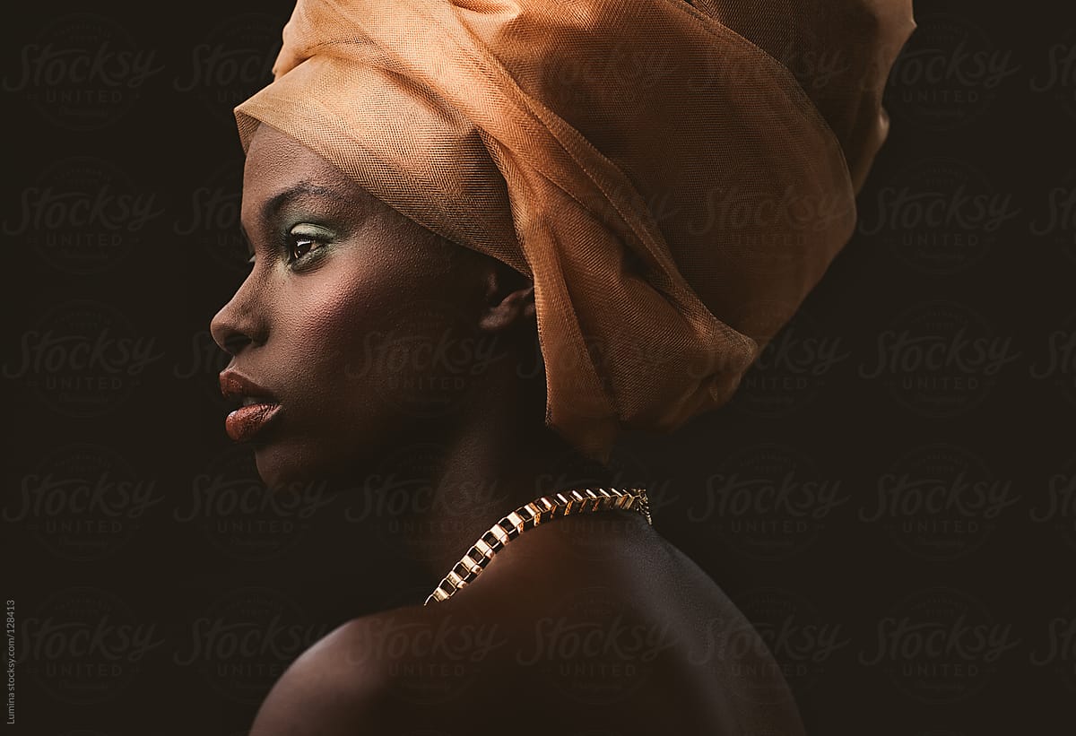 African Woman With An Orange Turban By Stocksy Contributor Lumina Stocksy 