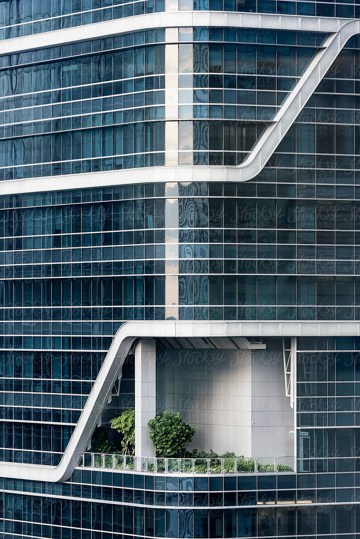 Close up of modern skyscraper.