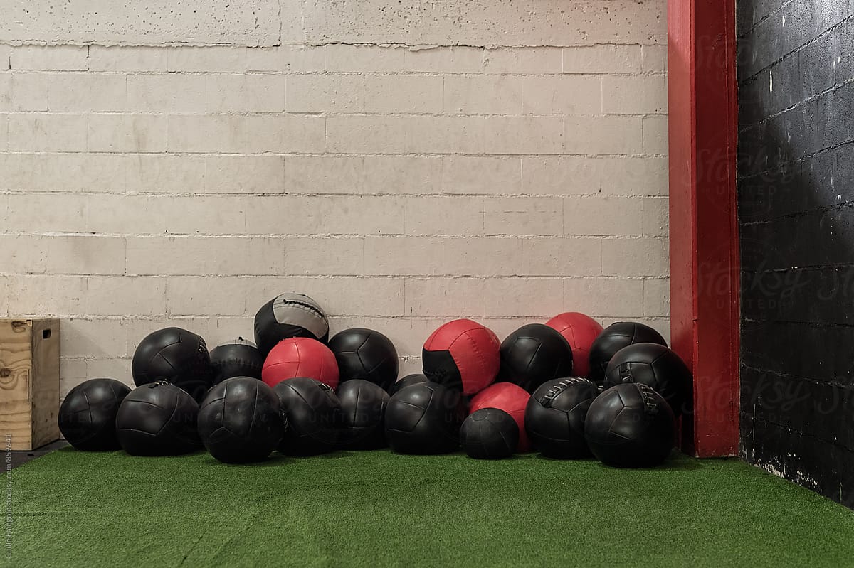 weighted balls in a  gym