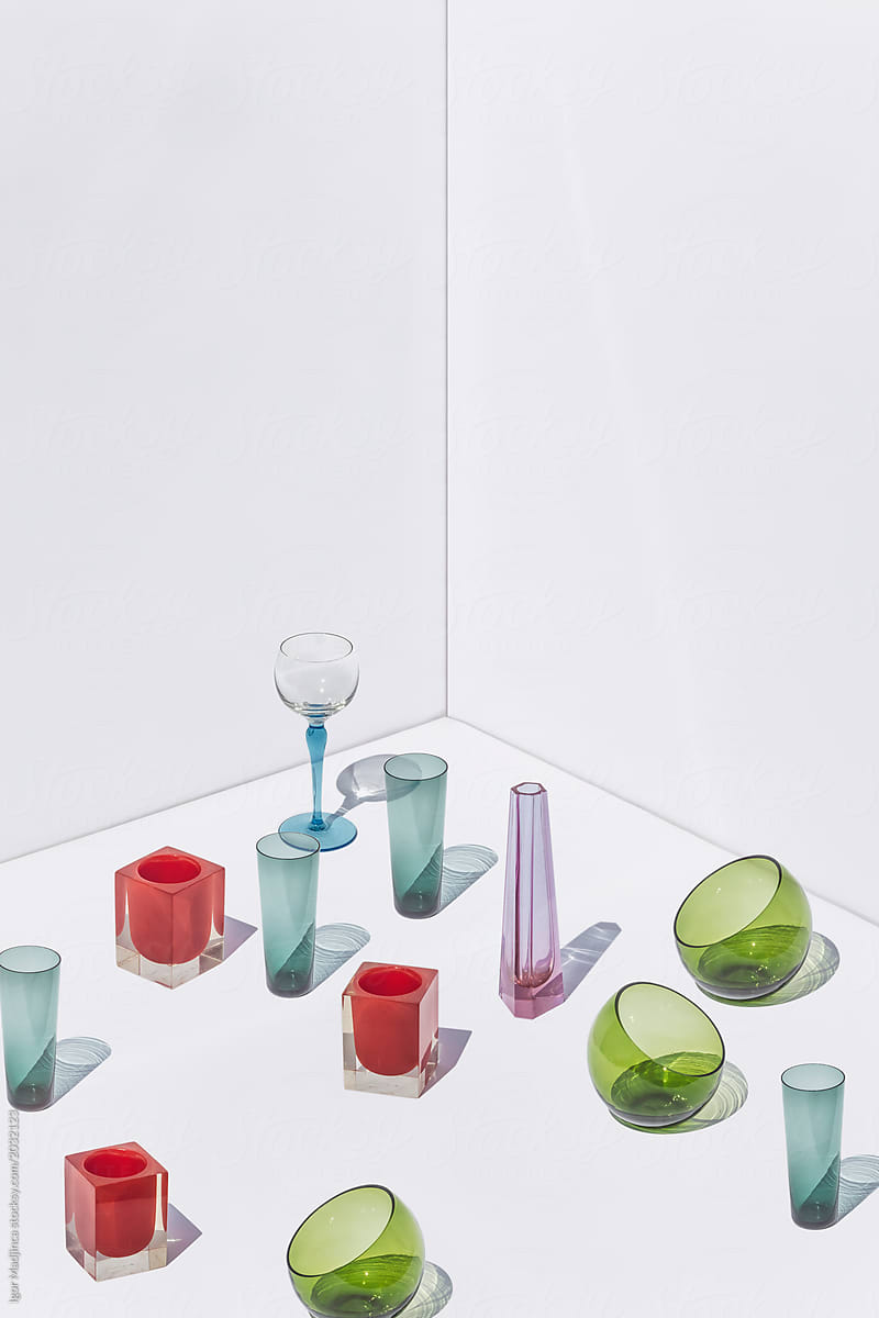 set of glass objects isometry perspective ,isometric,geometry, isometrics, mathematics, clean, collectibles, glass, transparent