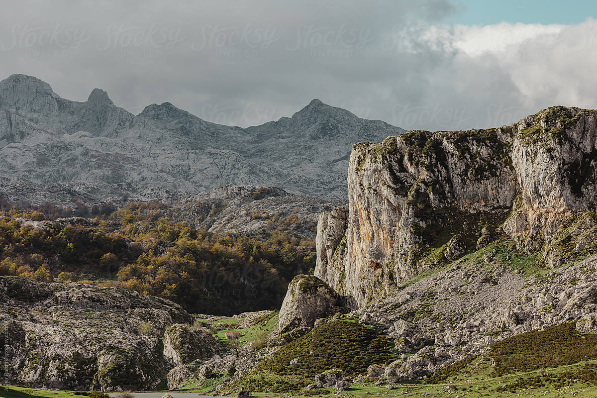 Rocky Summit of Covadonga, Asturias, Spain.