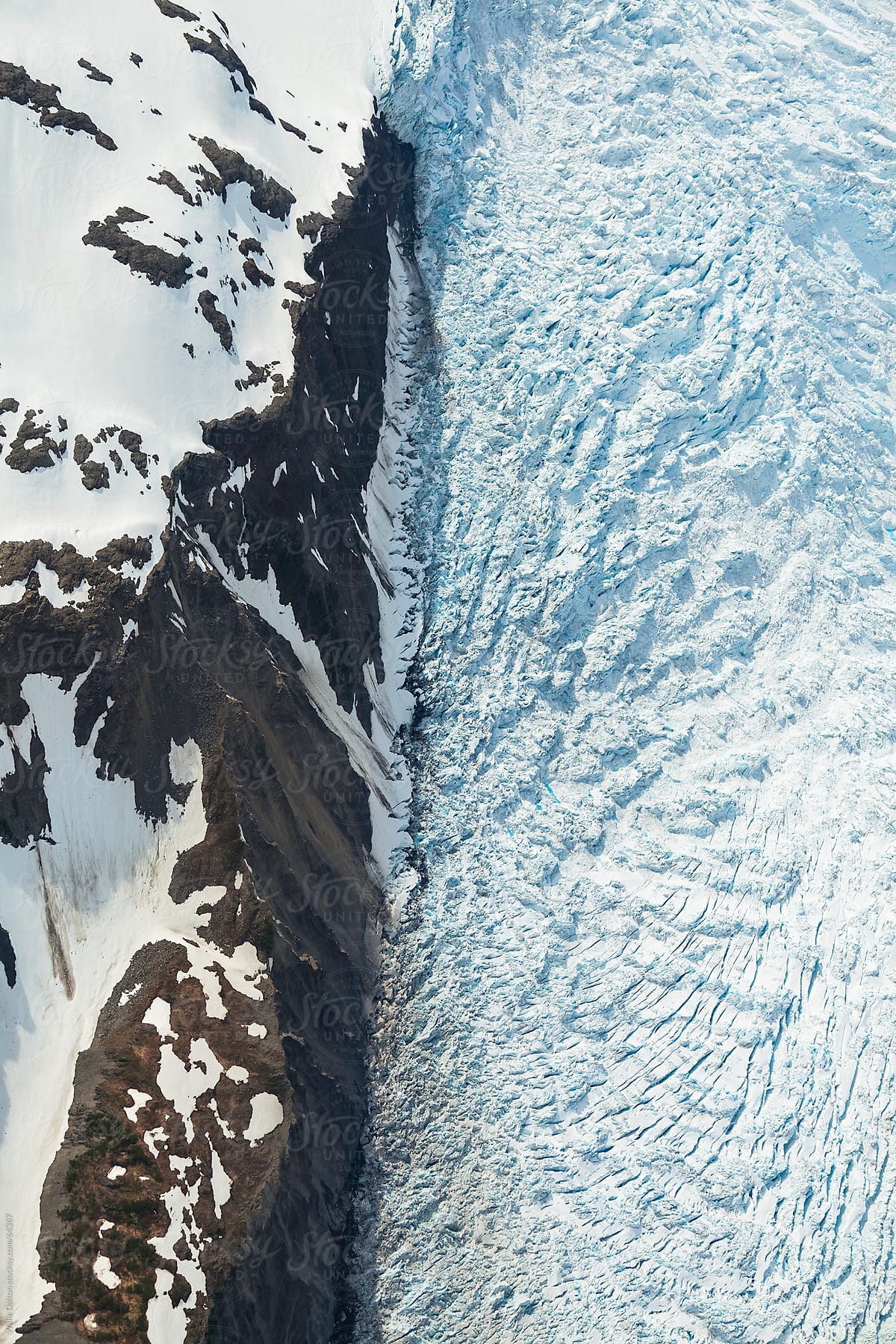 A Glacial Moraine as seen from the Air