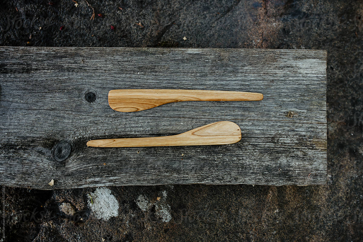 self made wooden butter knives