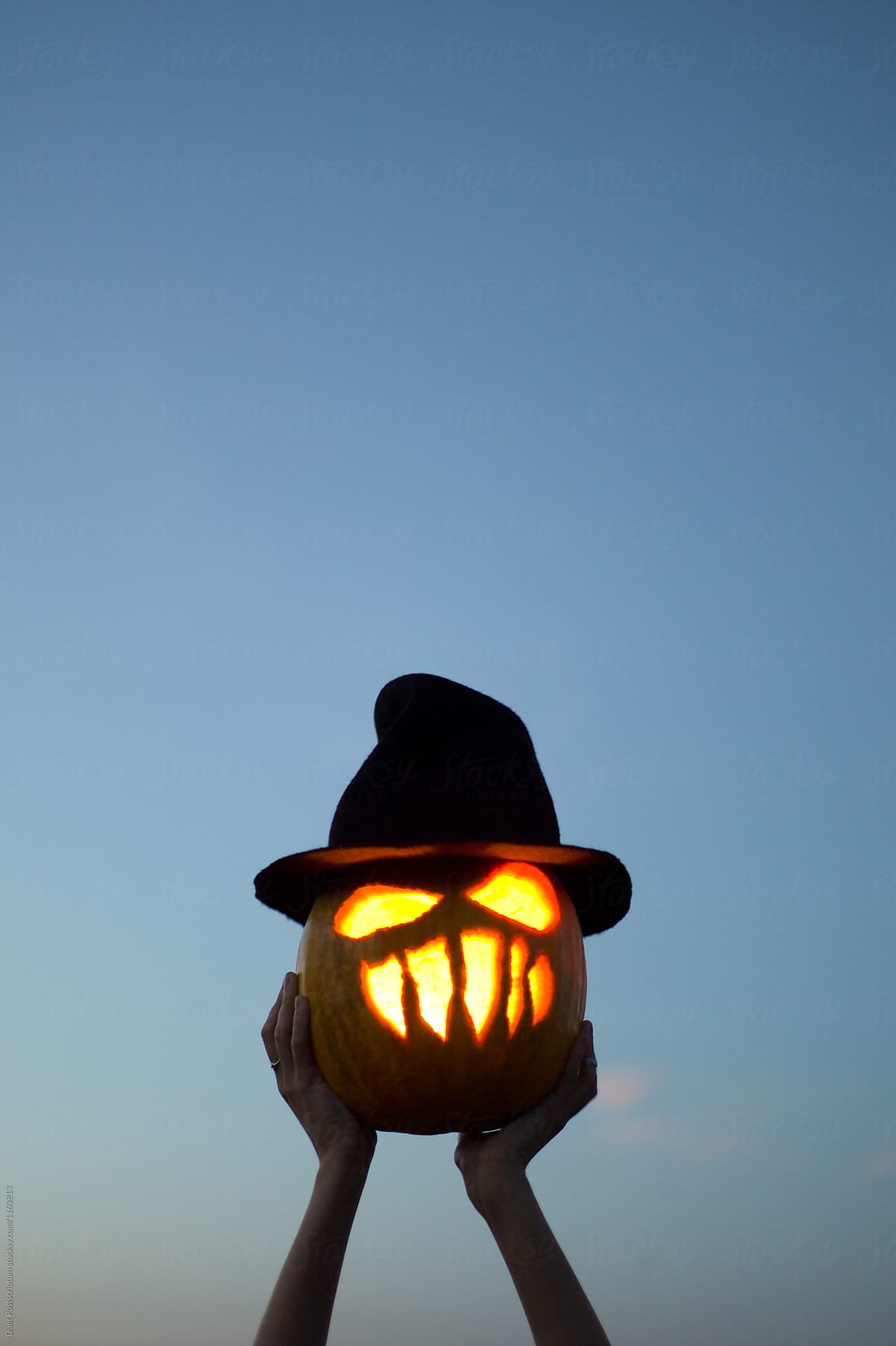 Jack-o-lantern in a hat Halloween