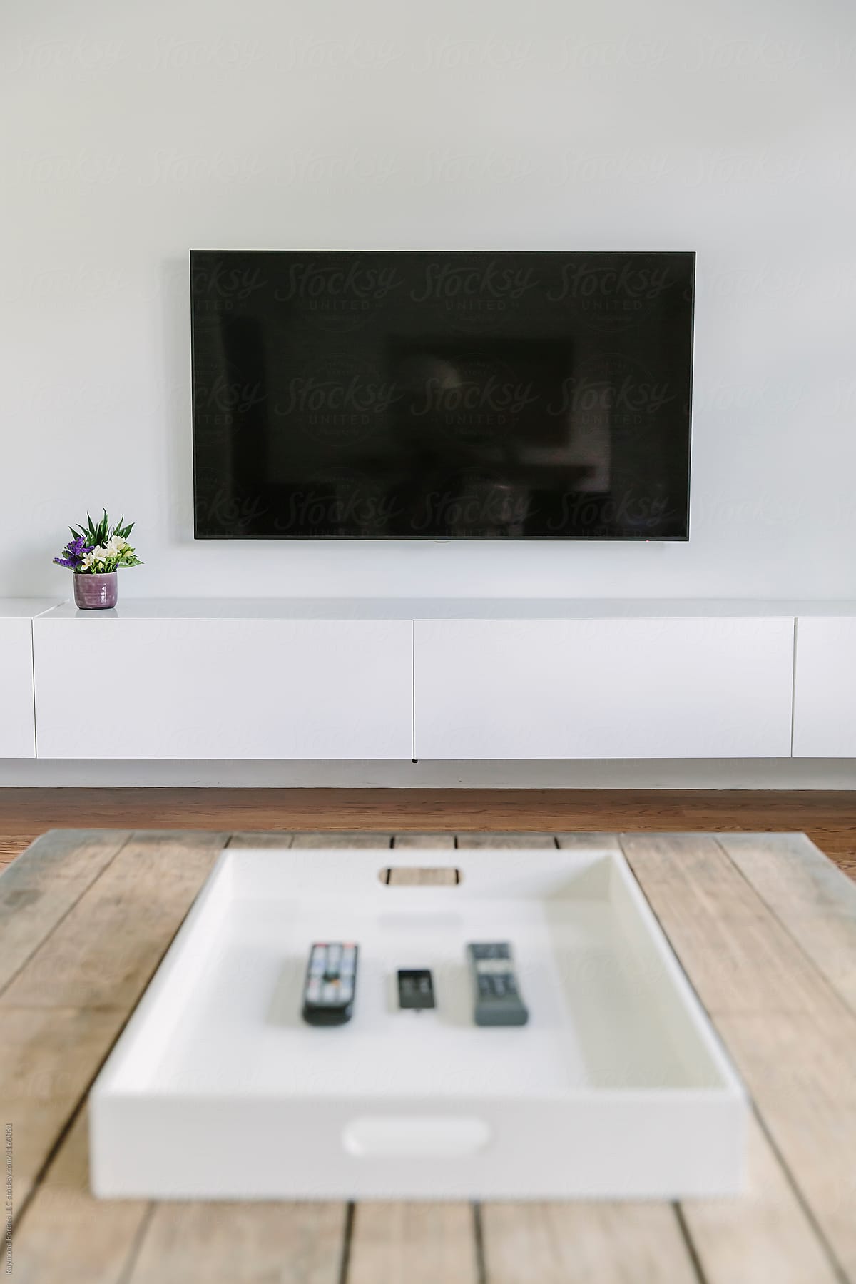 Flat Screen Television on Wall in Home