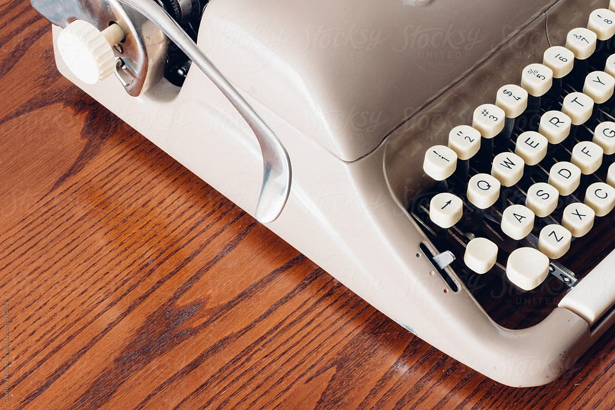 Angled Closeup of 1960\'s Portable Typewriter