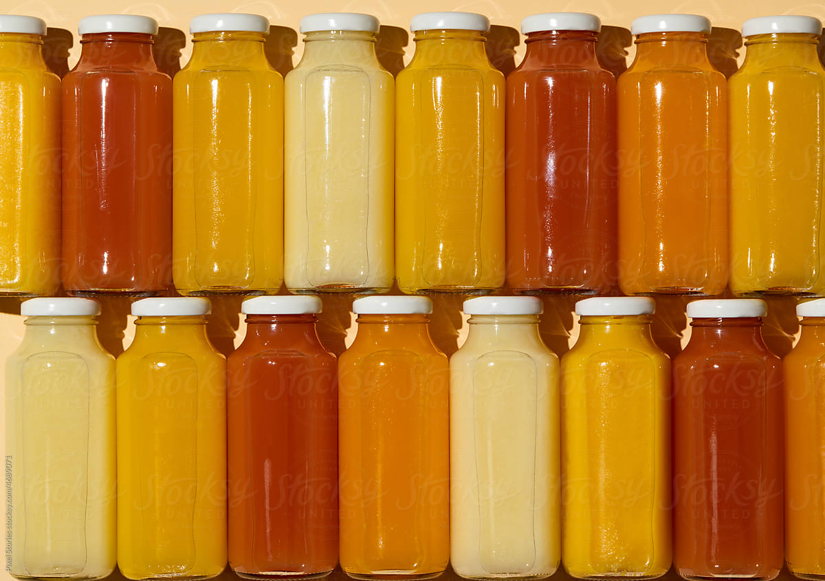 Healthy citrus juice with oranges, grapefruit, tangerine and lemon