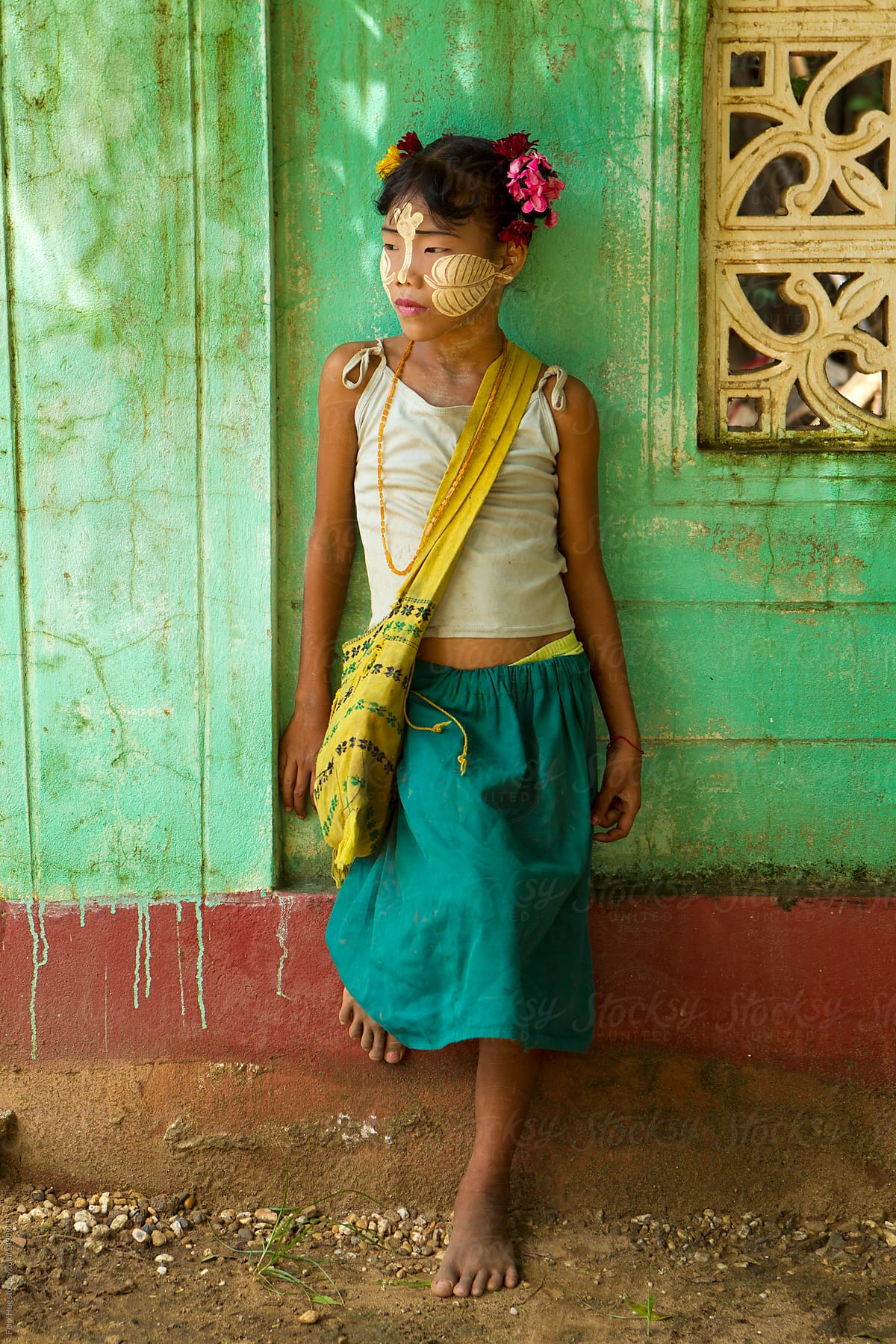 Young Burmese Girl With Tanaka by Eyes On Asia