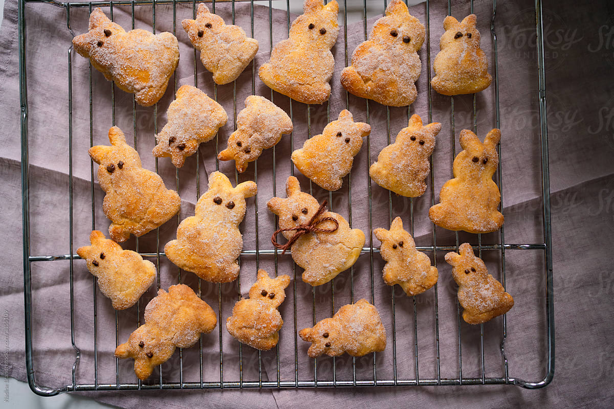 Traditional Easter bunny pastries