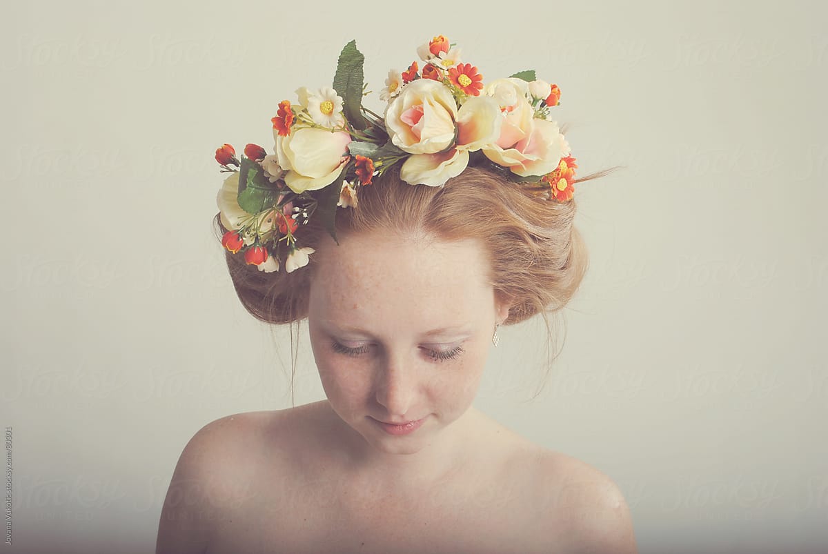 Girl with flower crown