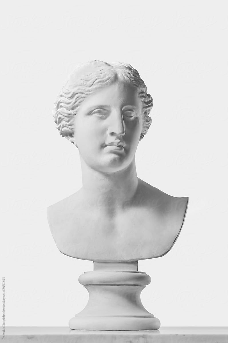 Venus goddess plaster head.