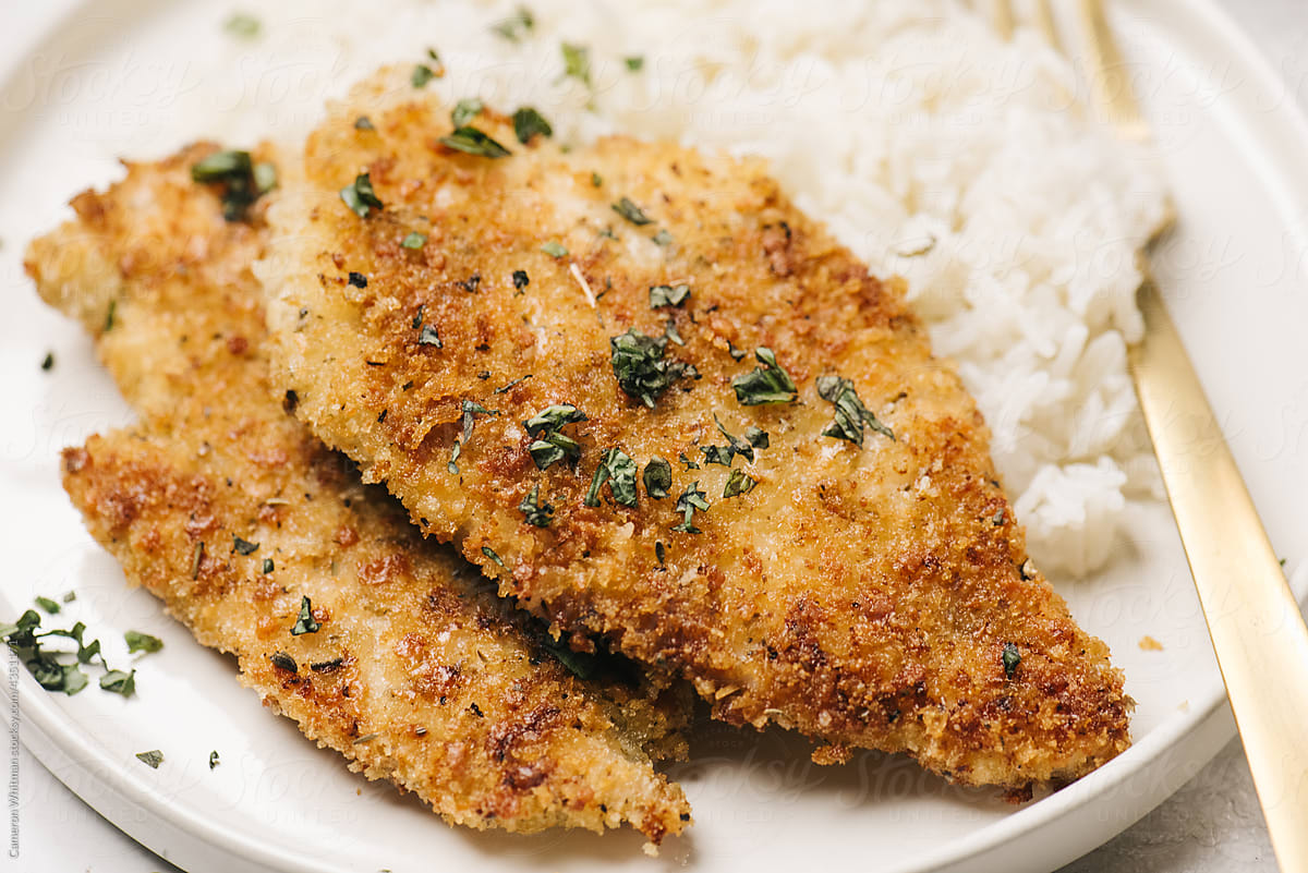 Parmesan Chicken and rice