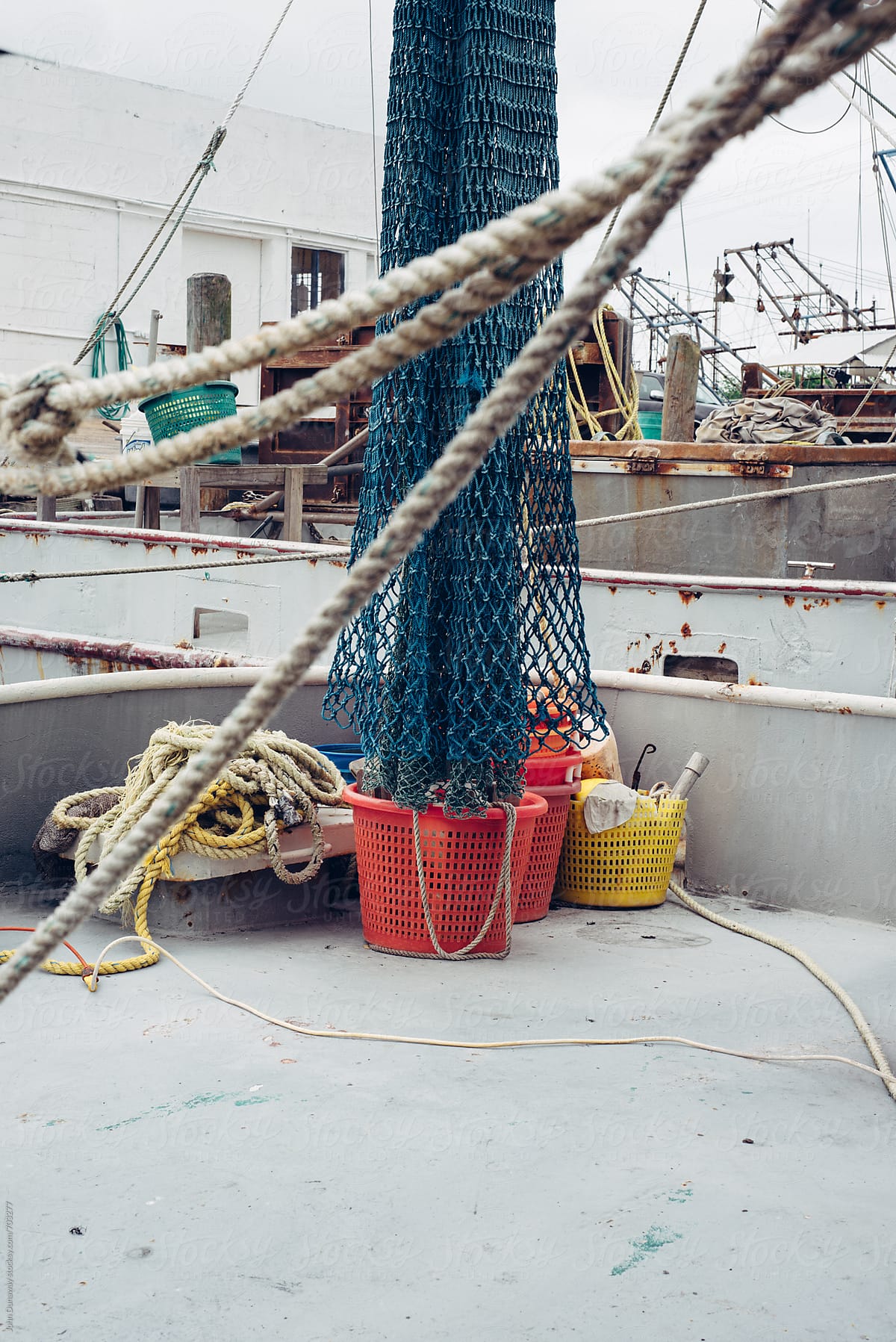 Shrimp Nets by Stocksy Contributor John Dunaway - Stocksy