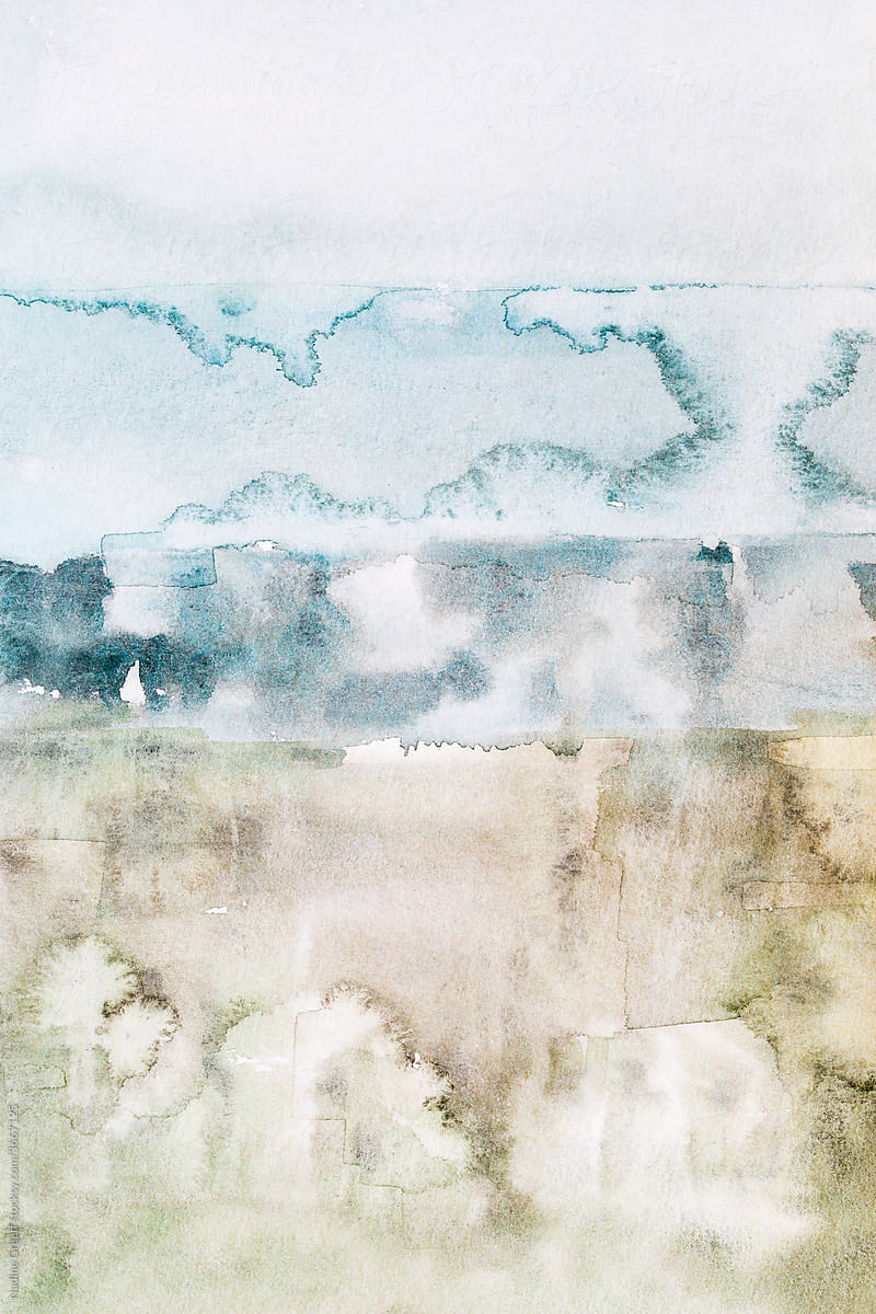 Landscape abstract watercolor