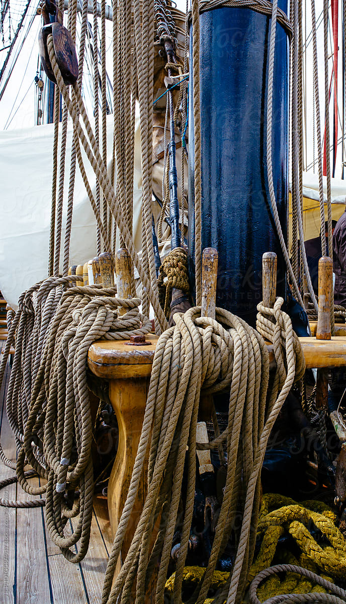 Ropes on the tall ship