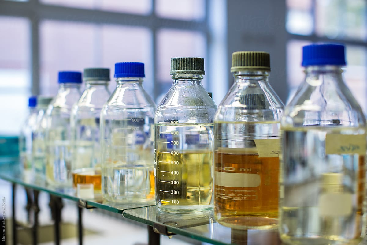 Sterile Bottles in a Lab