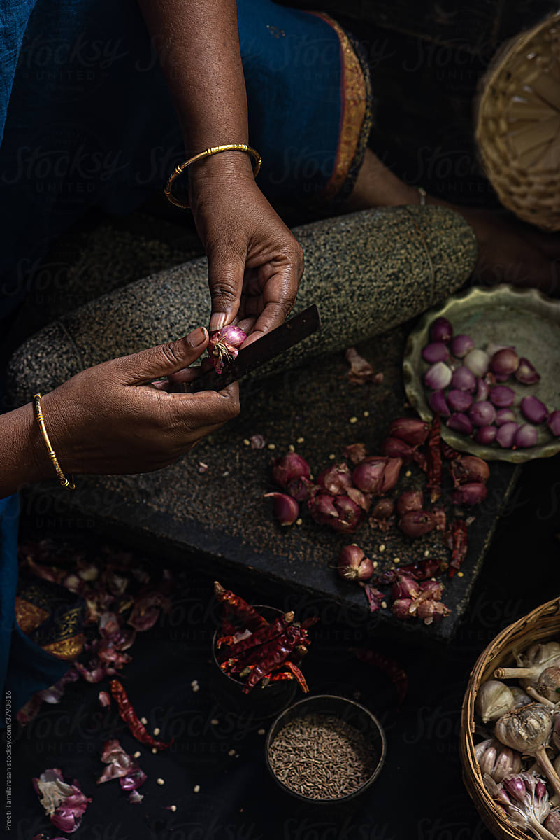 Sun dried seasoning balls (vadagam) from South India