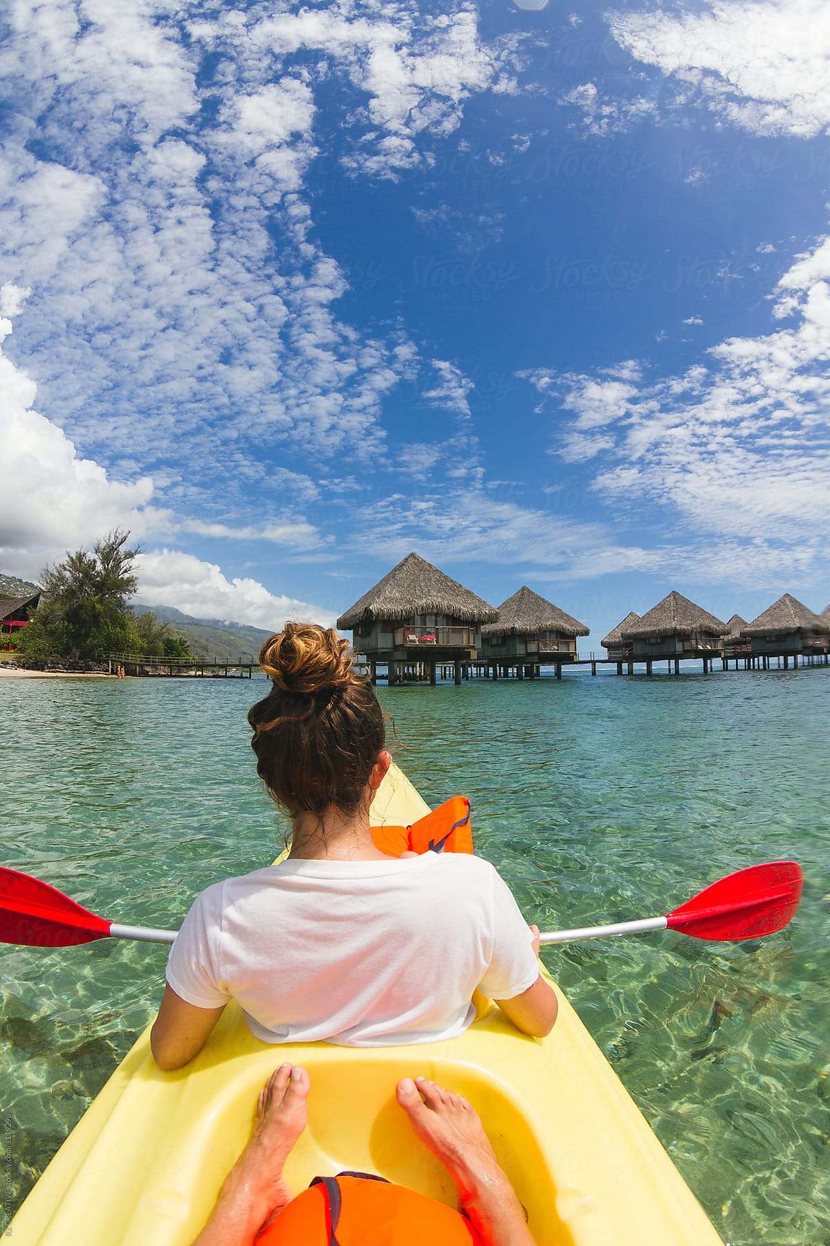 Kayaking in Tahiti.