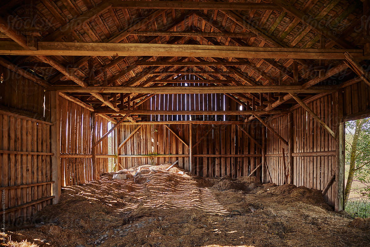 inside an old hey barn