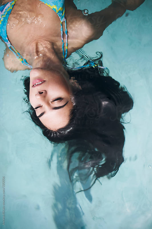 Portrait Of A Young Woman Floating On The Water By Jovana Rikalo 