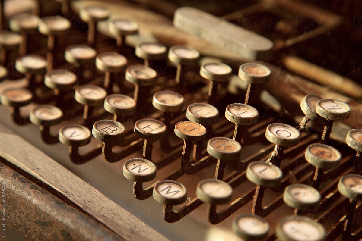 old typewriter closeup