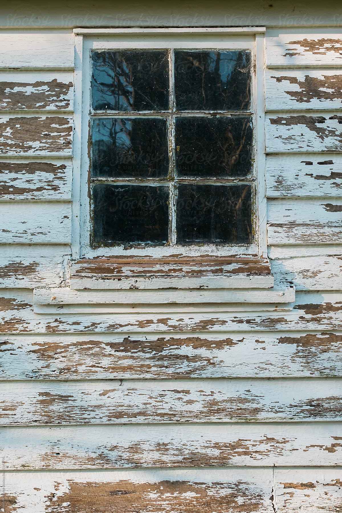 Window of old farm shed