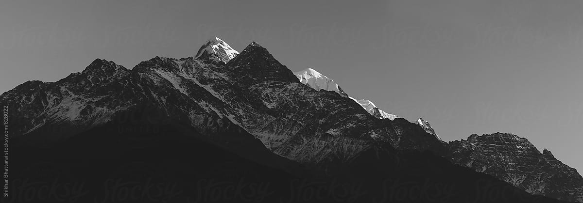 Mount Nilgiri(7061 m), as seen from Mustang, Nepal.